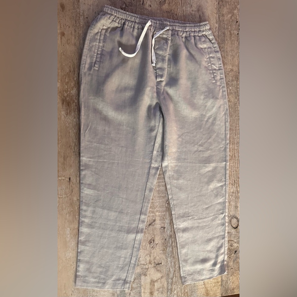 Altea Milano Men's Linen Drawstring Pants Size Large